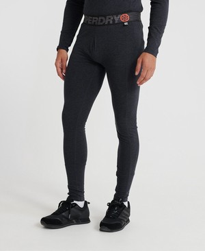 Superdry Merino Baselayer Leggings Férfi Nadrág Sötét Szürke/Fekete | HUARO8973